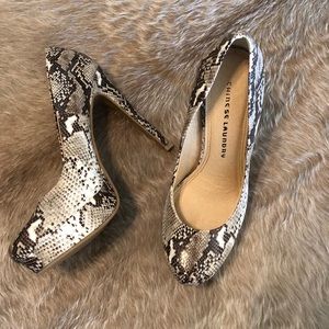 Chinese laundry snake skin heels